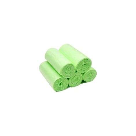 Packung mit 200 biologisch abbaubaren 10-Liter-Müllbeuteln – Kompostierbare 10-Liter-Müllbeutel – Biologisch abbaubare Recycling-Müllbeutel für Küche und Büro – Grün – 45 x 50 cm – Crezuo