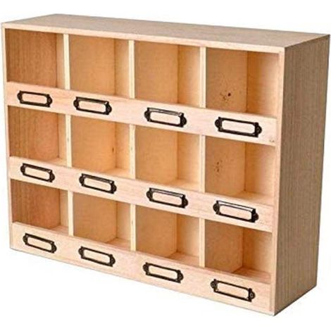 Artemio Scaffale con 12 scatole di Legno
