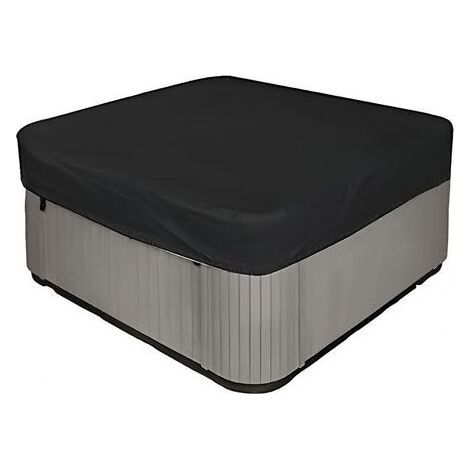 Housse de jacuzzi carrée 210D très résistante et imperméable - Protection UV - 220 x 220 x 90 cm (L x l x H) - Noir - RWChemin de table (1/4)