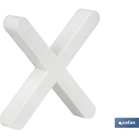 COFAN cruceta para alicatado 3,0 mm 300 uds , Crucetas de gran resistencia para alicatado, reforzadas y diseñadas para soportar losas pesadas. Son esenciales para garantizar la pre