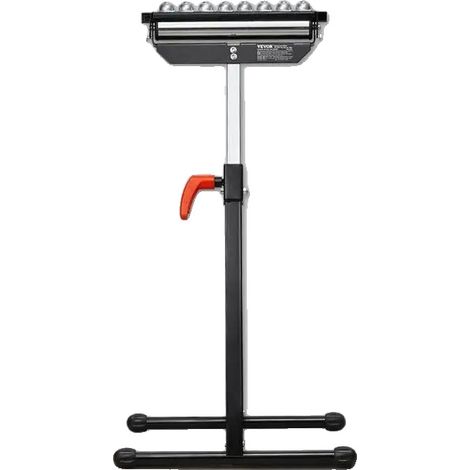 Soporte de rodillos, capacidad de carga 136 kg, ajuste de altura 68–108 cm, diámetro del cabezal del rodillo 29,2 cm, apto para la recogida de polvo de sierras de mesa, estructura metálica. (1/5)