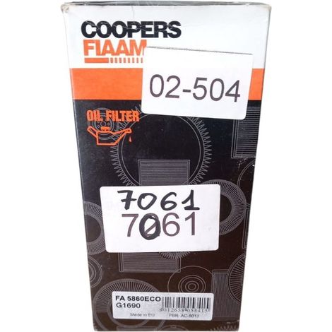 Filtro olio motore marca coopers fiaam codice filtro fa5860eco g1690