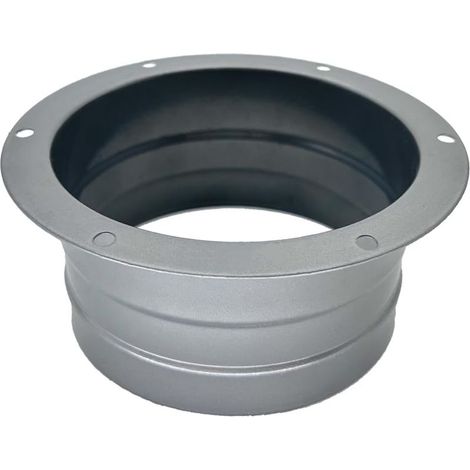 Bride de raccordement pour conduit 4 pouces – Bride métallique droite pour systèmes de ventilation, d'évacuation d'air et de chauffage (95 mm, Argent) (1/5)