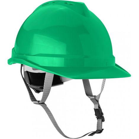 Industriehelm mit Kinnriemen, grün (1/5)