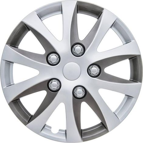 4 ENJOLIVEURS DE ROUE BI-COLOR 15" ENBOSSA