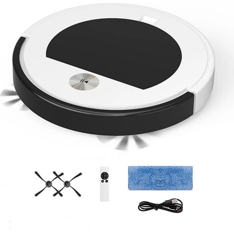 1 aspirateur robot, 1800 Pa, nettoyage aspiration-balayage-lavage, navigation intelligente, faible bruit, adapté sols durs (1/5)