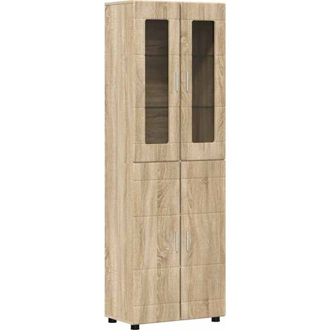 Highboard FLORIN Sonoma-Eiche 60 x 35 x 182 cm Holzwerkstoff vidaXL