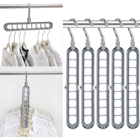 5 perchas para ropa que ahorran espacio, organisateur de perchas, perchas para ropa, ahorro de espacio (1/4)