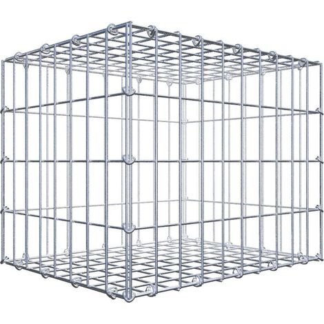 Gabiondeco - Gabion 50 cm x 40 cm x 40 cm (L x H x P). mailles 5 x 10 cm. Fermeture par anneaux en c - Made in Germany (1/5)