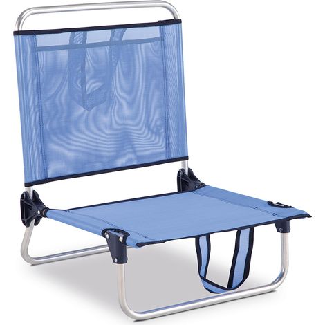 Silla de playa multiposición, tubo redondo aluminio