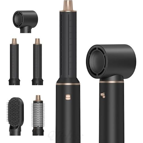 Der 5-in-1-Haarkamm, 5-in-1-Haartrockner, 5-in-1-Lockenstab und 5-in-1-Styling-Werkzeug kann zum Trocknen, Locken und Glätten der Haare verwendet werden. (1/5)