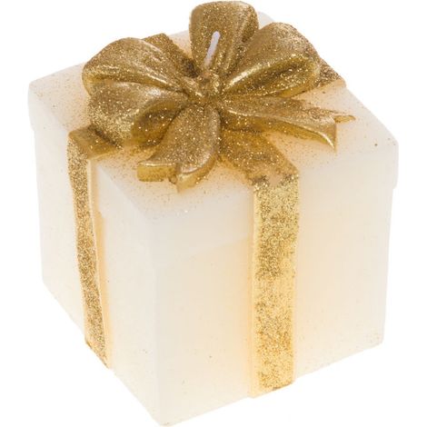 Amadeus - Bougie cadeau crème paillette (lot de 2) (1/2)