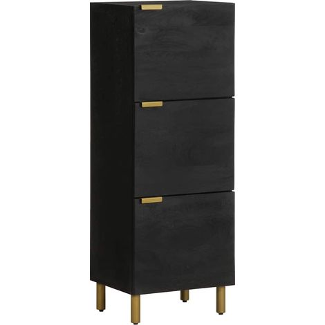 Highboard Schwarz 40x33x110 cm Holzwerkstoff