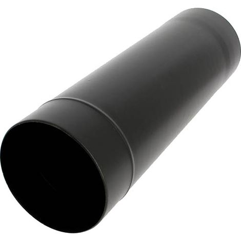TEN – Conduit de fumée en acier émaillé noir mat Ø150mm – Longueur 50 cm – Résistant aux acides et hautes températures