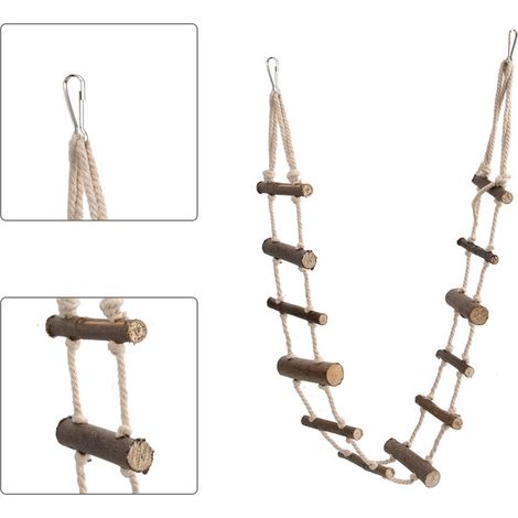 Échelle de corde souple et longue pour hamster, perroquet, écureuil, etc. - Jeu pour oiseaux (1/5)