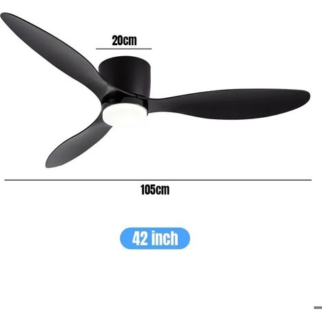 Ventilateur plafond - PRUMYA - Modèle Silencieux - 107CM - 6 Vitesses - Télécommande LED (1/5)