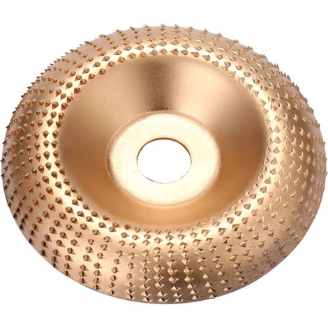 MINKUROW Winkelscheibe Holzschleifen Carving Rotary Tool Schleifscheibe für Winkelschleifer Hartmetallbeschichtung Bohrungsformung 16 mm Bohrung (Gold) (1/5)