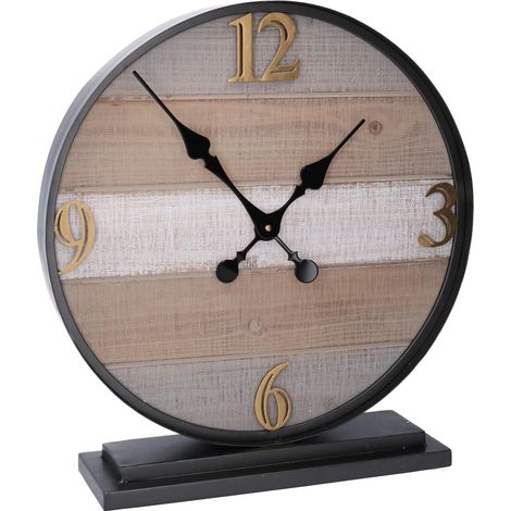 Orologio tavolo legno metallo cm 43 (1/2)