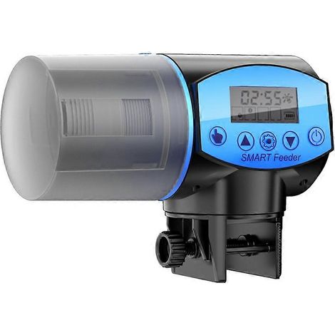 Distributeur automatique de nourriture pour poissons avec affichage numérique et minuterie intelligente, outil électrique pour poissons et tortues. (1/5)