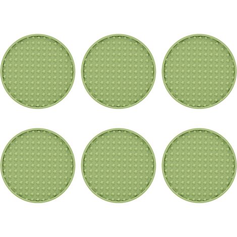 Sous-Verre En Silicone - Résistant À La Chaleur Et Anti-Dérapant - Pour Table En Bois Ou Verre - Lot De 6 Avec Support (1/5)