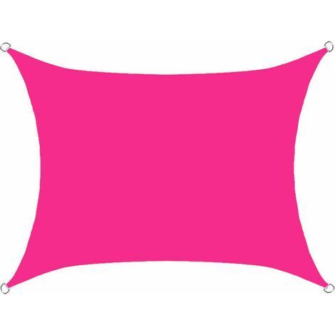 Tenda parasole rettangolare impermeabile e vela di protezione solare, vela di protezione UV per pareti esterne (rosa) (1/5)