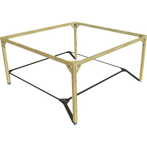Pergola bois • 5m x 5m • indépendante • cadre simple • livraison comprise (1/3)