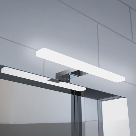 Lampe de salle de bain 40cm 8W LED lampes de miroir 880lm 230VAC 3000K blanc chaud lampe de miroir pour le maquillage IP44 acier inoxydable chromé (1/5)
