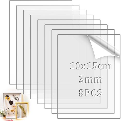 8 Pièces Plaques Acrylique Transparent 3mm 10x15cm (1/5)