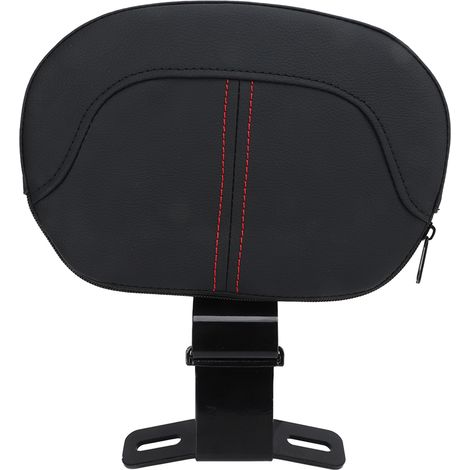 Dossier de siège passager moto confortable et robuste, offrant un bon maintien et un équilibre optimal. Amovible et universel pour moto (rouge). (1/5)