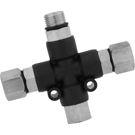 Adaptateur de collecteur de tuyau d'air pour pistolet à peinture à trois voies de 1/8 pouce, répartiteur, buse de pulvérisation pour tatouage (1/5)