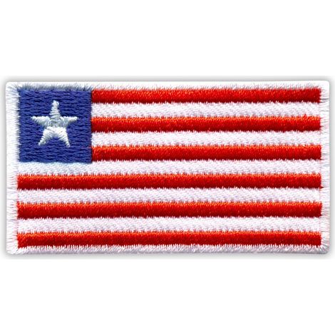 Aufnäher mit der Flagge Liberias – 2,5 Zoll – zum Aufnähen – gestickter Aufnäher/Abzeichen/Emblem