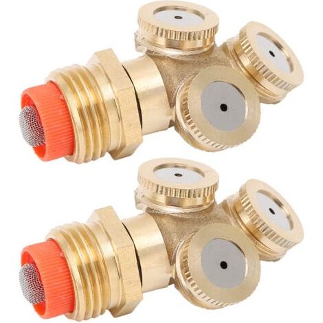 Lot de 2 buses arrosage haute pression G1/2 3 trous avec filtre, pour jardin, jet puissant (1/5)