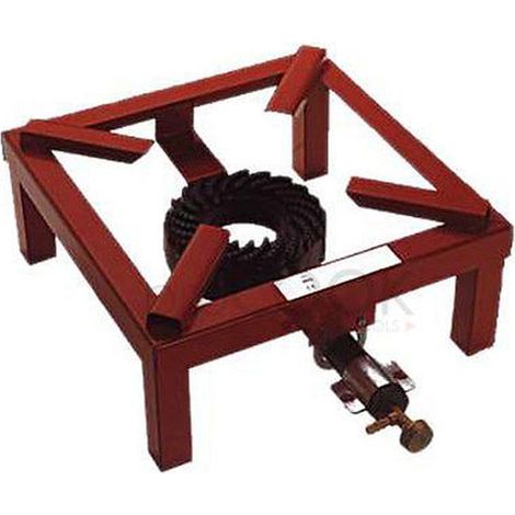 FORNELLONE A GAS 4 PIEDI 40x40CM - Fornello - TIPO PESANTE - BRUCIATORE IN GHISA