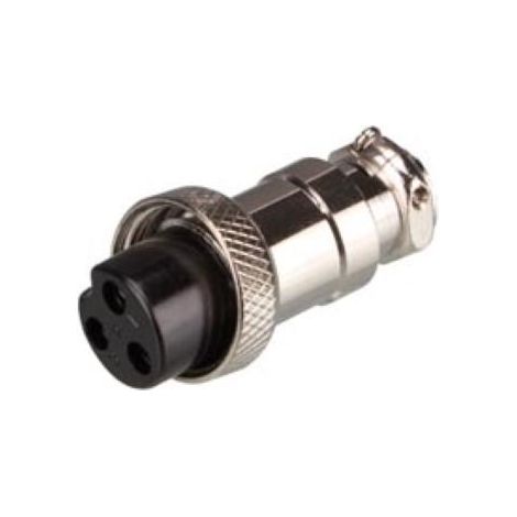 CONECTOR HEMBRA MULTICONTACTOS PARA CHASIS - 3 CONTACTOS