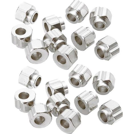 20 entretoises de roue, vis pour imprimante 3D, pièces pour imprimante 3D, colonne excentrique, roues à rainure en V, écrous de roue antivol-1X0.6CM-Silver