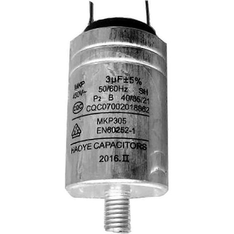 Condensateur MKP-3UF 450 V CA pour lave-vaisselle, boîtier en aluminium (1/4)