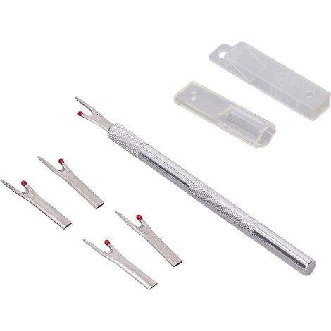 Découseur de couture, ensemble de 5 pièces en métal avec lame de rechange, manche en alliage d'aluminium, découseur pour la couture (1/5)