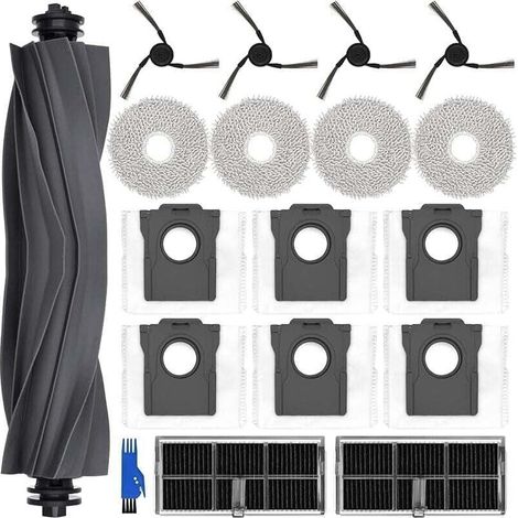 Kit de accesorios para dreame X40 Ultra Complete / L40 Ultra, XU, 4 mopas, 6 bolsas para polvo, 1 cepillo principal, 4 cepillos laterales - KZQ (1/4)