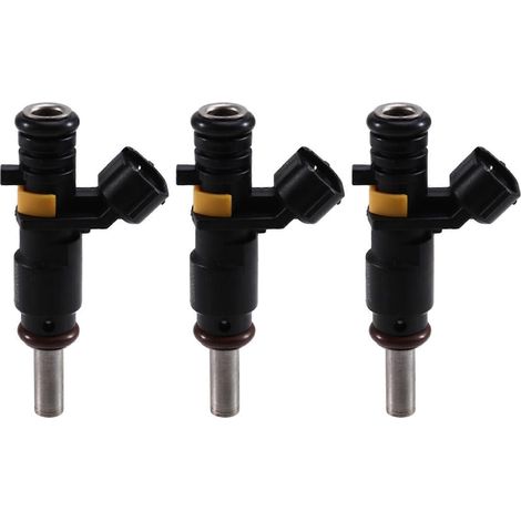 Injecteurs de carburant (lot de 3) pour Renault Twingo Smart Forfour 1.0 essence (références : 166009685R, 16600-9685R, 8201234808).