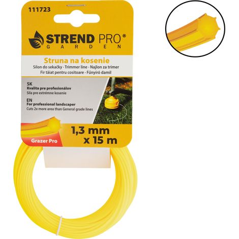 Trimmerfaden Grazer Pro Hepta 1,3 mm, L-15 m, HEX