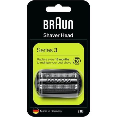 Tête de rasoir Braun 21B pour série 3 – Performance de rasage optimale – Compatible avec modèles 3000BT, 3010BT, 3300 – Installation facile (1/5)