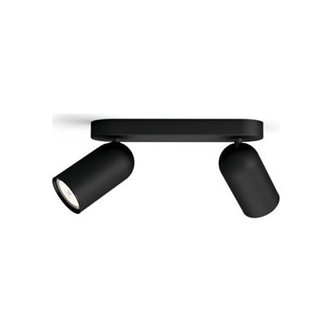 Philips myLiving - Spotleuchte, 2-flammig, GU10, schwarz 915005531001 (1/3)