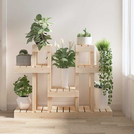 vidaXL Plant Stand 104,5x25x77,5 cm Solid Wood Pine (1/5)