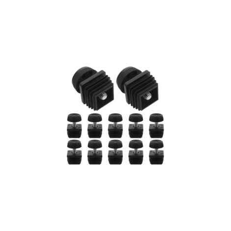 12 tapas antideslizantes cuadradas ajustables para muebles, ideales para sillas y taburetes de oficina. Protección para el suelo y soporte estable - Crezuo