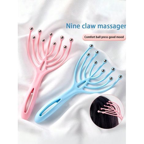 Tragbares Handmassagegerät für die Kopfhaut (1 Stück), 9-Krallen-Design, fördert das Haarwachstum, sorgt für tiefe Entspannung und Stressabbau, geeignet für Büro, Zuhause oder Spa, Farbe (1/5)