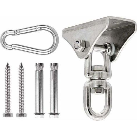 Swivel carrier hook in 304 stainless steel, four-pivot hammock style, OX type (1/4)