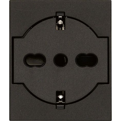 Presa 2P+T P40 universale a filo colore nero Linea Vimar 30211.G