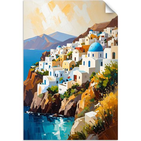 Poster autocollant Santorin Grèce Paysage 100x150 (1/3)