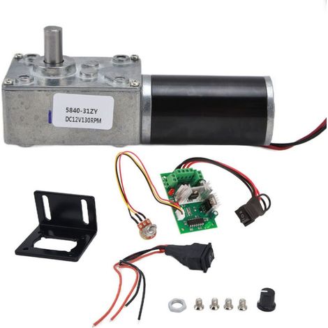 Moteurs Escargot, Résistant à l'usure, Faible Consommation d'énergie, Moteur à Engrenages 12V de Haute Précision pour Panneaux d'affichage d'ouverture de Fenêtre (12V130RPM) (1/5)