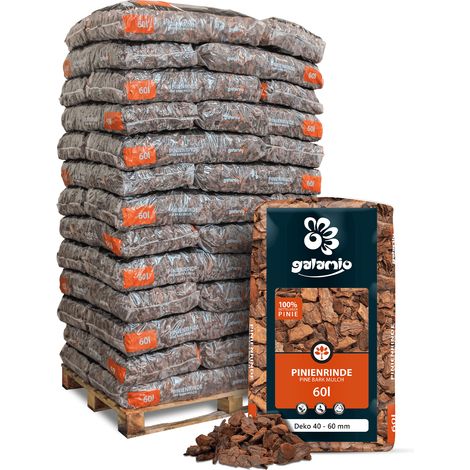 Galamio Rindenmulch Pinie Deko 60l x 39 Sack 2340l